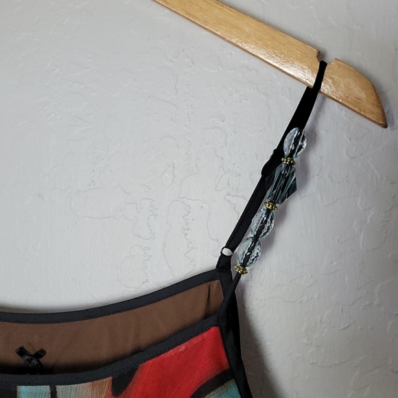 LAPIS Layered Embellished Spaghetti Strap Blouse S - Picture 3 of 10